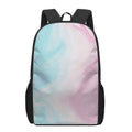 Teal Pink Liquid Marble Print 17 Inch Backpack