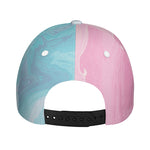 Teal Pink Liquid Marble Print Baseball Cap