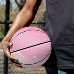 Teal Pink Liquid Marble Print Basketball