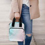 Teal Pink Liquid Marble Print Bible Tote Bag