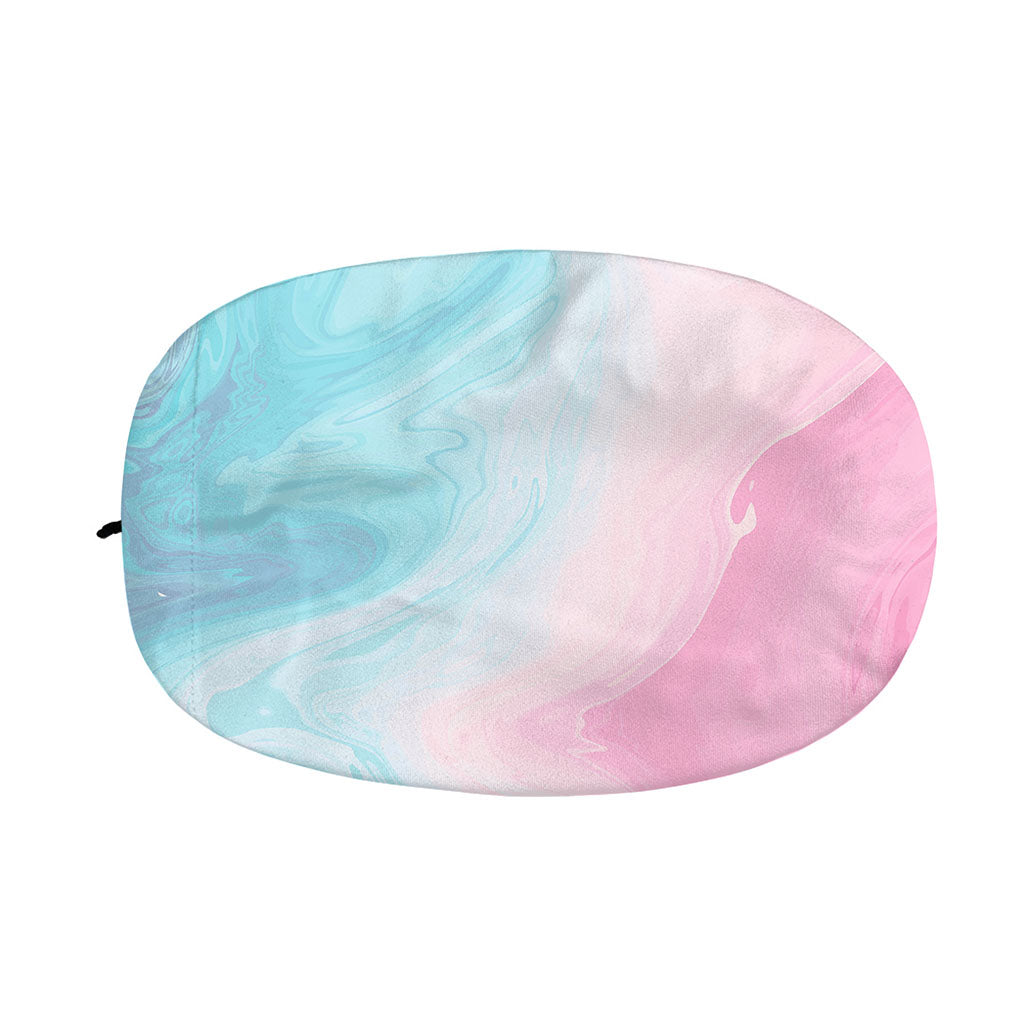 Teal Pink Liquid Marble Print Car Side Mirror Covers
