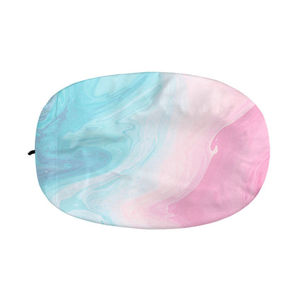 Teal Pink Liquid Marble Print Car Side Mirror Covers