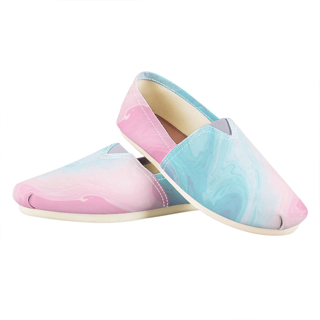 Teal Pink Liquid Marble Print Casual Shoes
