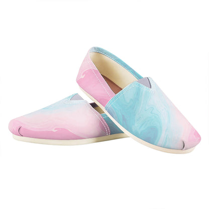Teal Pink Liquid Marble Print Casual Shoes