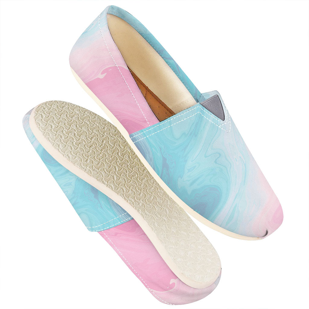Teal Pink Liquid Marble Print Casual Shoes