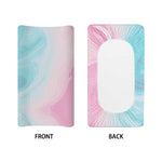 Teal Pink Liquid Marble Print Changing Pad Cover