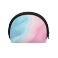 Teal Pink Liquid Marble Print Coin Purse