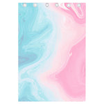 Teal Pink Liquid Marble Print Curtain