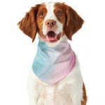 Teal Pink Liquid Marble Print Dog Bandana