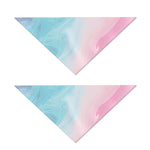 Teal Pink Liquid Marble Print Dog Bandana