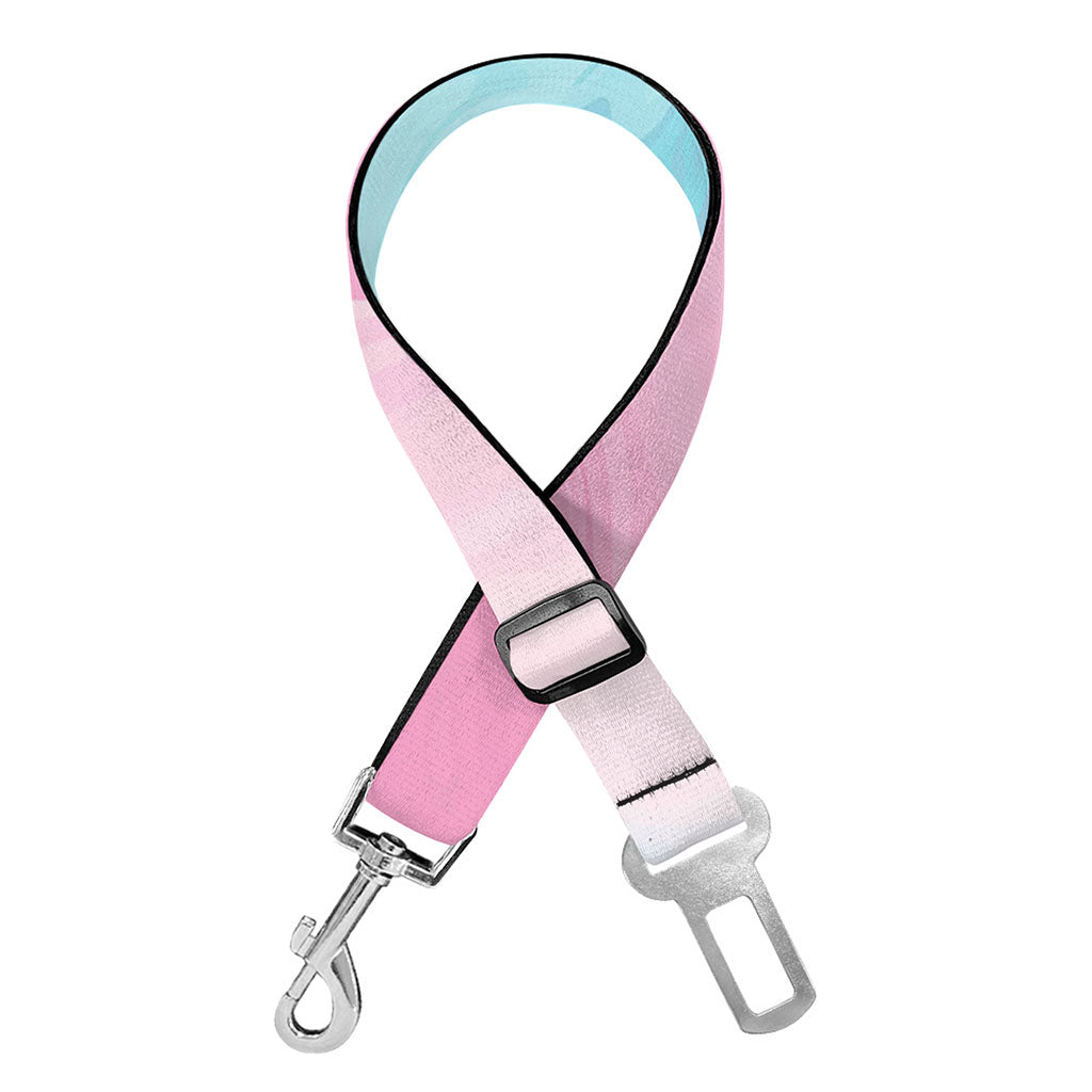 Teal Pink Liquid Marble Print Dog Seat Belt