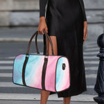 Teal Pink Liquid Marble Print Duffle Bag