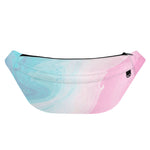 Teal Pink Liquid Marble Print Fanny Pack