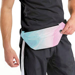 Teal Pink Liquid Marble Print Fanny Pack
