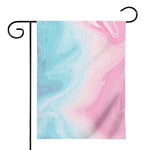Teal Pink Liquid Marble Print House Flag