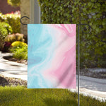 Teal Pink Liquid Marble Print House Flag