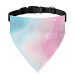 Teal Pink Liquid Marble Print Over The Collar Dog Bandana