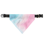 Teal Pink Liquid Marble Print Over The Collar Dog Bandana