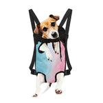 Teal Pink Liquid Marble Print Pet Carrier Backpack