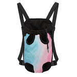 Teal Pink Liquid Marble Print Pet Carrier Backpack