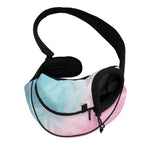 Teal Pink Liquid Marble Print Pet Sling Carrier