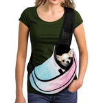 Teal Pink Liquid Marble Print Pet Sling Carrier