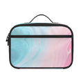 Teal Pink Liquid Marble Print Portable Lunch Bag