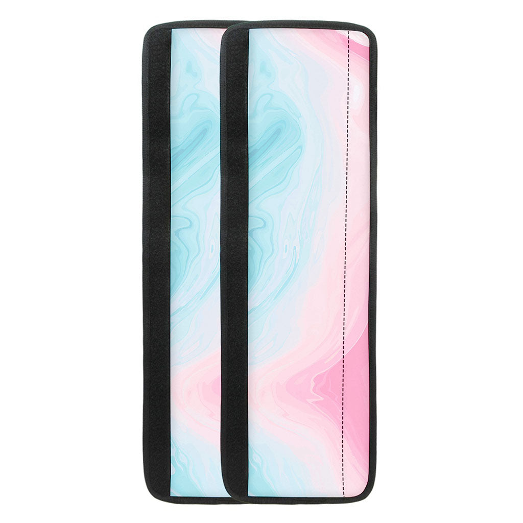 Teal Pink Liquid Marble Print Refrigerator Handle Covers
