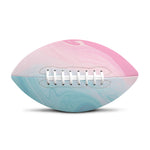 Teal Pink Liquid Marble Print Rugby Ball