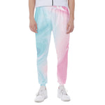 Teal Pink Liquid Marble Print Scuba Joggers