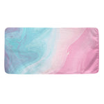 Teal Pink Liquid Marble Print Towel