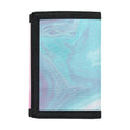 Teal Pink Liquid Marble Print Trifold Wallet