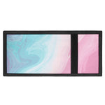 Teal Pink Liquid Marble Print Trifold Wallet