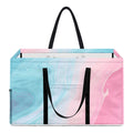 Teal Pink Liquid Marble Print Utility Tote Bag