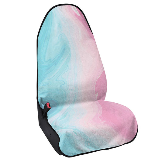 Teal Pink Liquid Marble Print Waterproof Car Seat Cover
