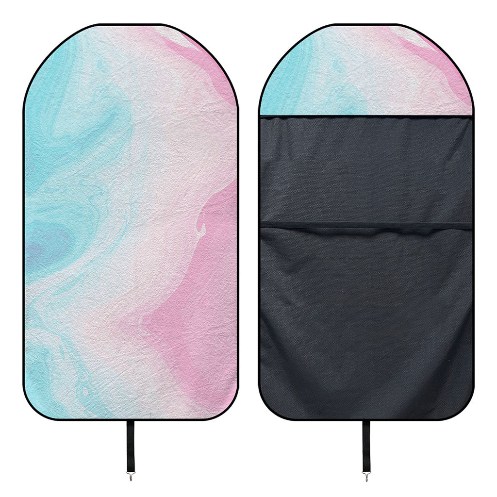 Teal Pink Liquid Marble Print Waterproof Car Seat Cover
