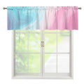 Teal Pink Liquid Marble Print Window Valance