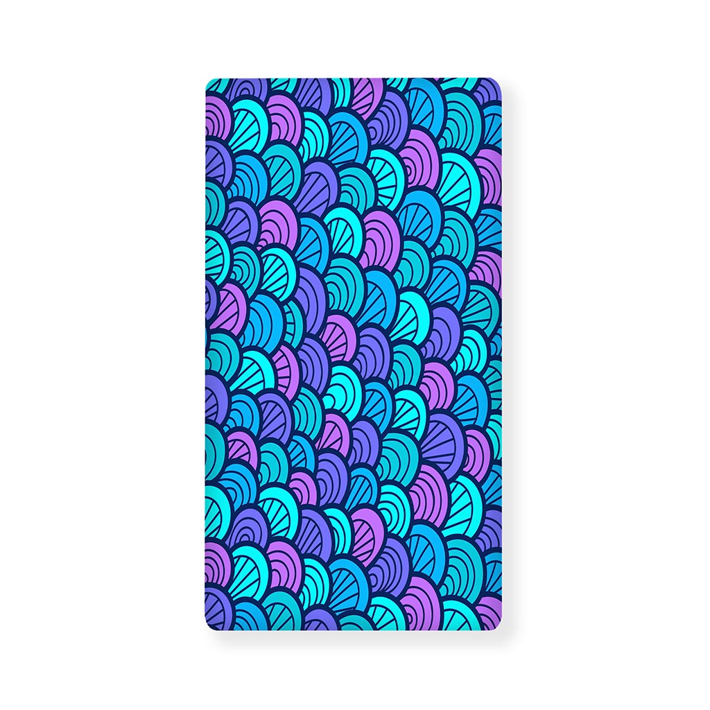 Teal Pink Mermaid Scales Pattern Print Baby Crib Sheet