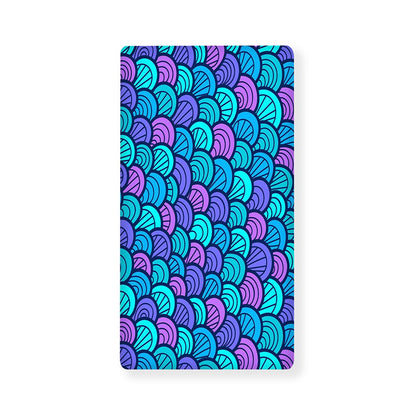Teal Pink Mermaid Scales Pattern Print Baby Crib Sheet