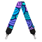 Teal Pink Mermaid Scales Pattern Print Bag Strap