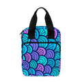 Teal Pink Mermaid Scales Pattern Print Bible Tote Bag
