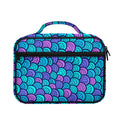 Teal Pink Mermaid Scales Pattern Print Briefcase Bible Bag