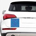 Teal Pink Mermaid Scales Pattern Print Car Sticker