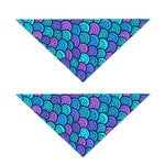 Teal Pink Mermaid Scales Pattern Print Dog Bandana
