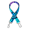 Teal Pink Mermaid Scales Pattern Print Dog Seat Belt