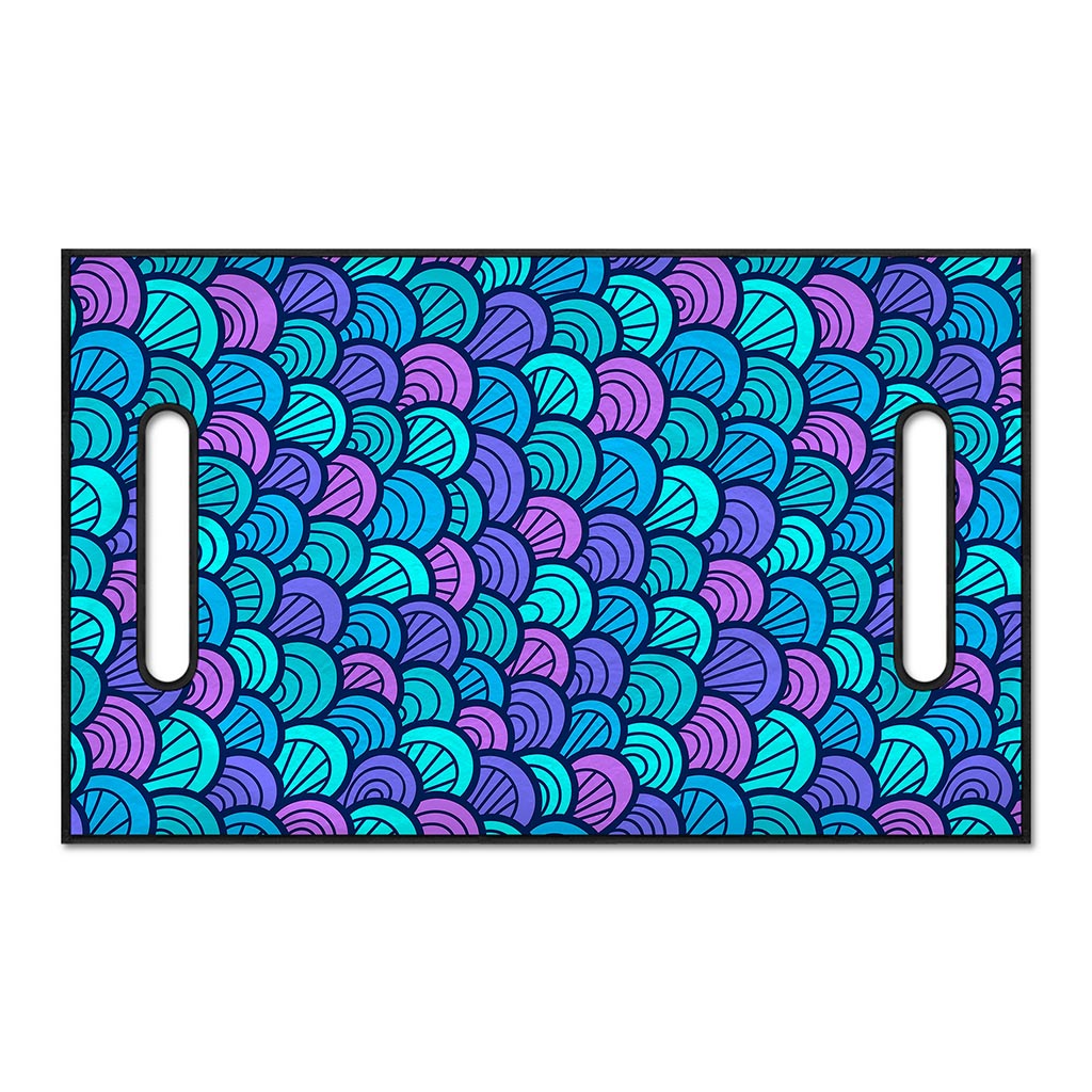 Teal Pink Mermaid Scales Pattern Print Golf Cart Seat Cover