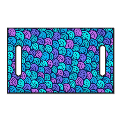 Teal Pink Mermaid Scales Pattern Print Golf Cart Seat Cover