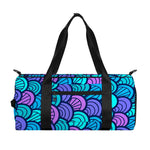 Teal Pink Mermaid Scales Pattern Print Gym Bag