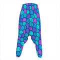 Teal Pink Mermaid Scales Pattern Print Hammer Pants