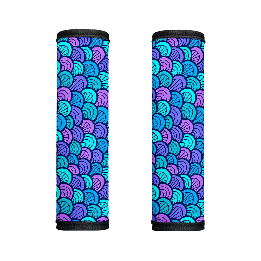 Teal Pink Mermaid Scales Pattern Print Handle Covers